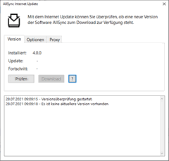 AllSync Internet-Update